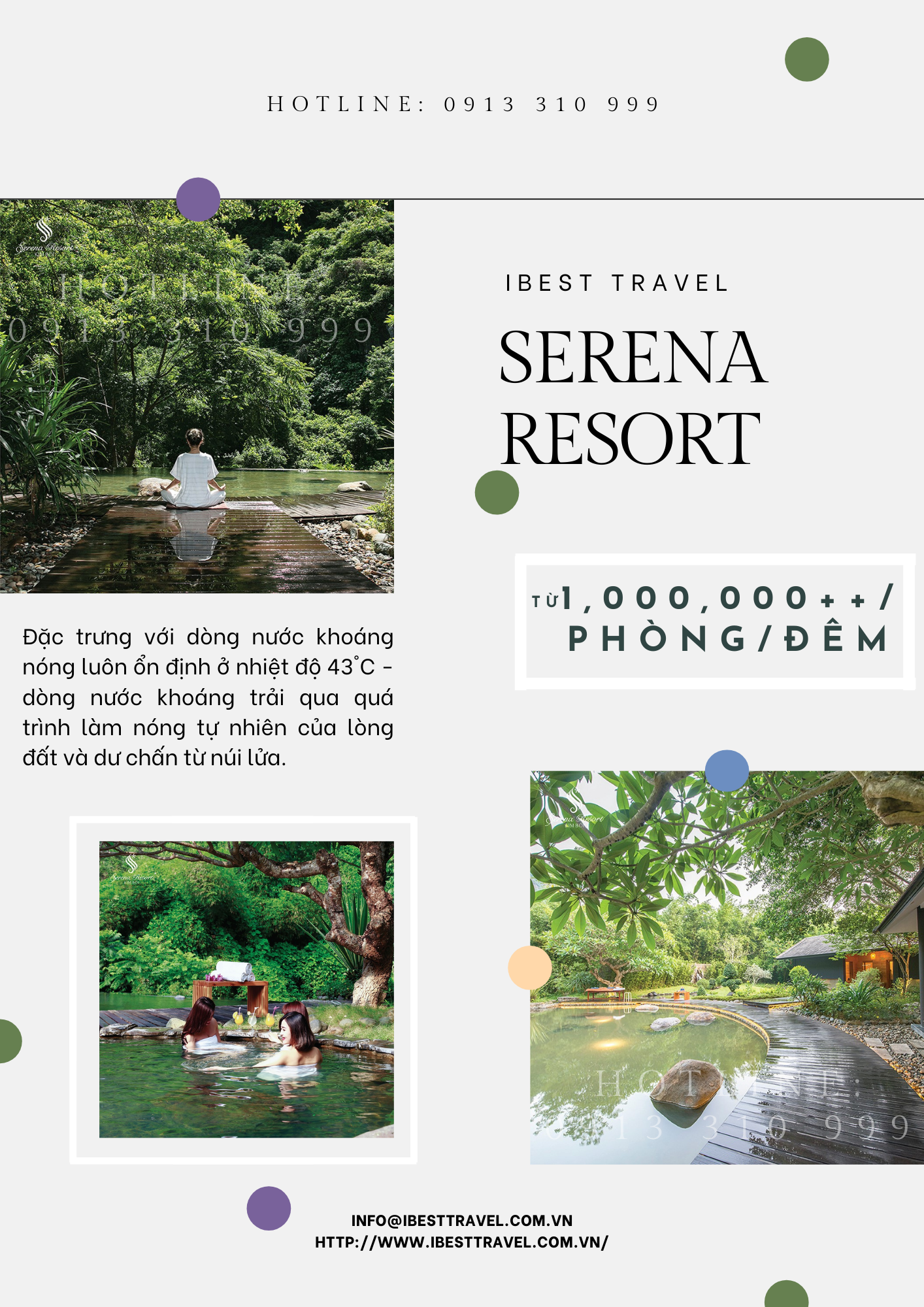 SERENA RESORT - KHÁC BIỆT VỚI DÒNG KHOÁNG NÓNG CHẢY QUANH NĂM